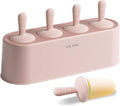 WYOK Popsicle Molds 4-Cavity Silicone Ice Pop Mold (Pink, IcyClassic Pops)