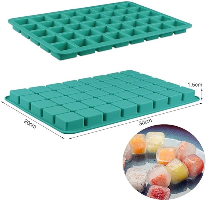 Mity rain 2 Pack 40-Cavity Square Caramel Candy Silicone Molds