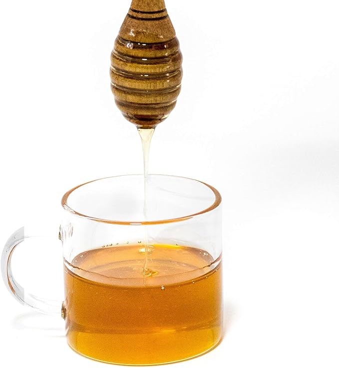 KYVANDO Brazilian Cherry Wood Honey Dipper - Durable & Warp-Resistant, Preserves Honey Purity, 2pcs, 6.3 Inch