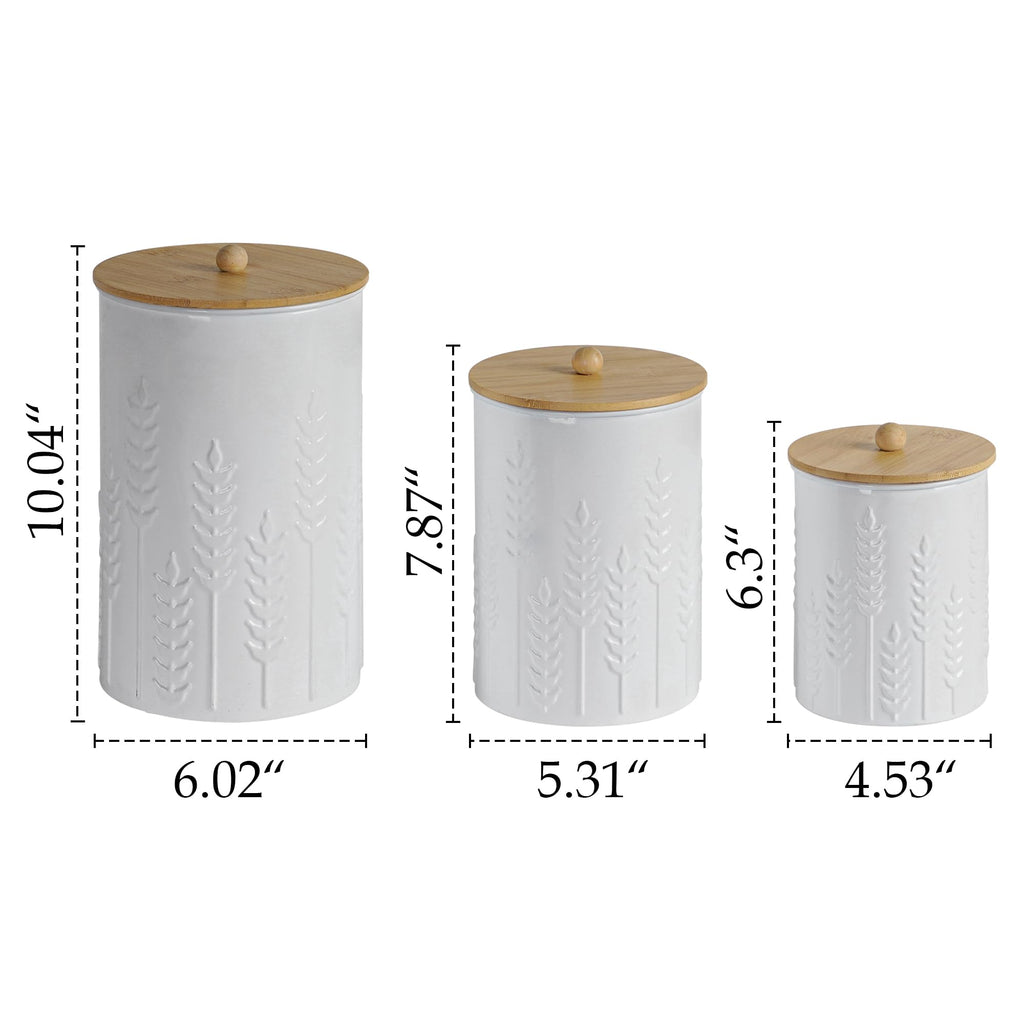 HOME PALETTE Kitchen Canister Set of 3 Tea Coffee Sugar Containers