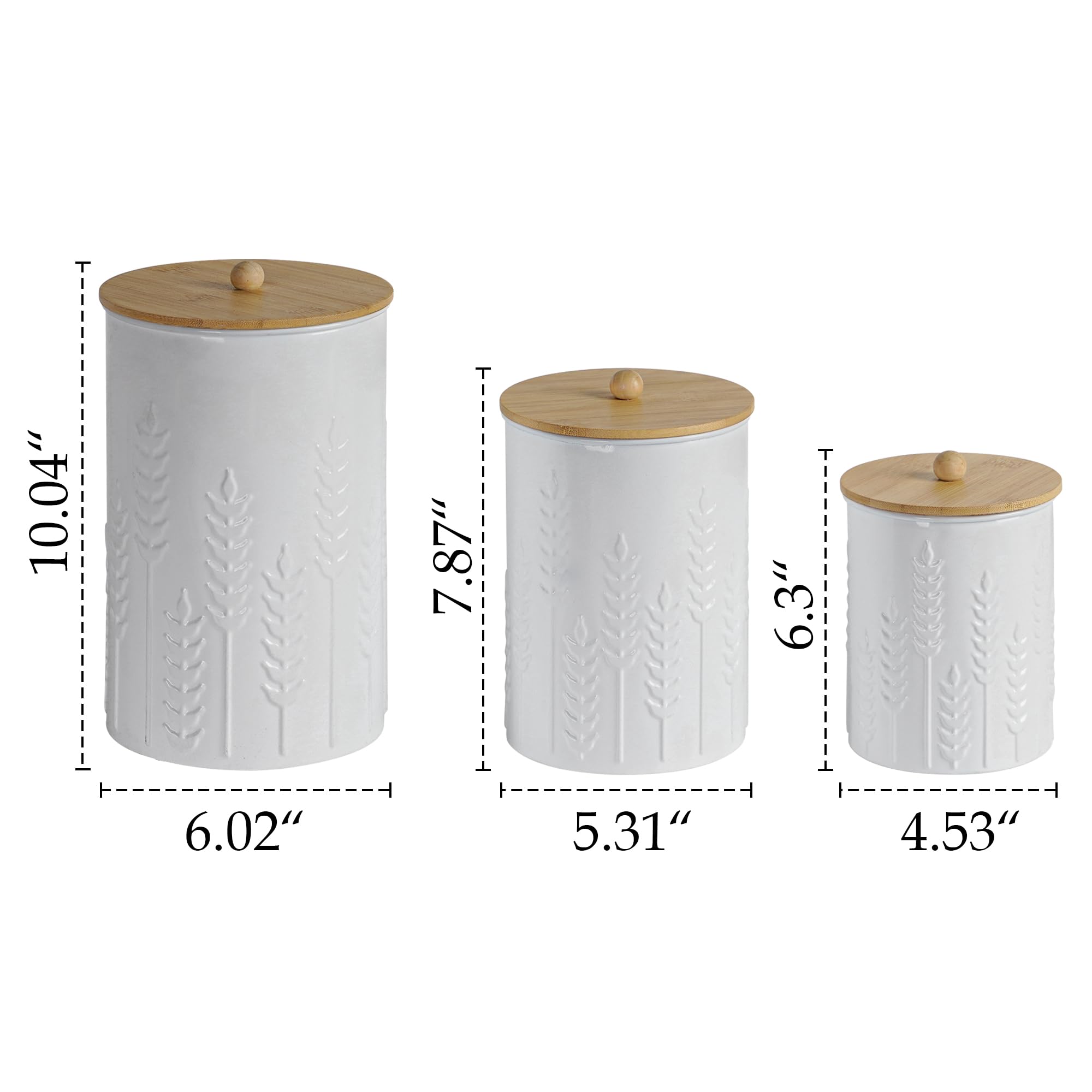 HOME PALETTE Kitchen Canister Set of 3 Tea Coffee Sugar Containers