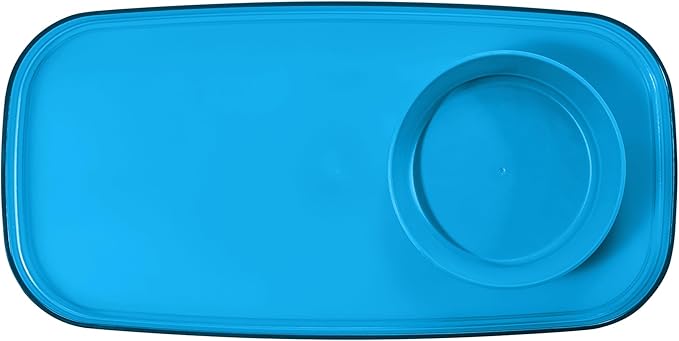 madesmart dipware Small Serving Plate, Stackable & Removable Dip Bowl for Salsa, Queso, Salad, Olives, Dishwasher & Microwave Safe, Multipurpose Plate & Bowl, Ocean