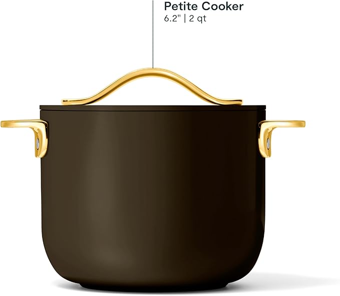 Caraway Petite Cooker, 2 qt Ceramic-Coated Pot