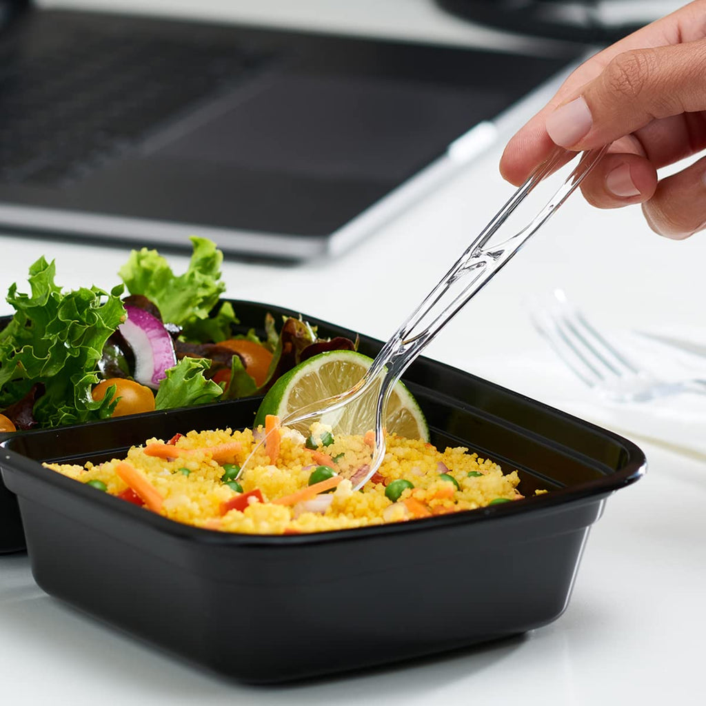 GUSTO [200 Count] Premium Heavyweight Spoons Plastic Disposable, Clear Plastic Spoons Heavy Duty, Perfect for Parties, Events, and Catering (Formerly Comfy Package)