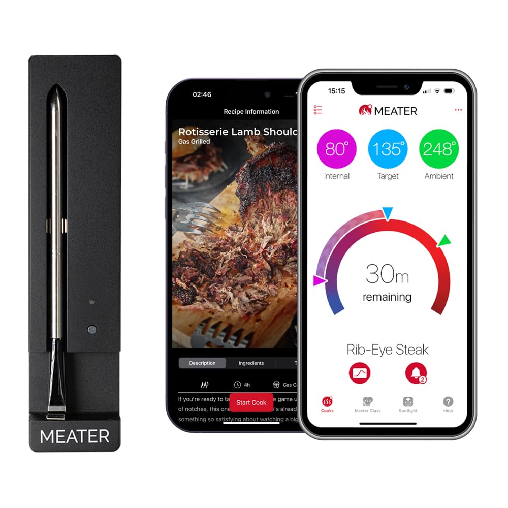 MEATER SE Wireless Smart Meat Thermometer, Black, Bluetooth, Grill & Oven