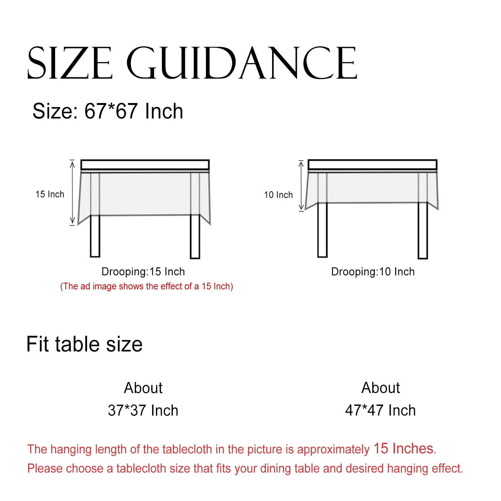 ISAENNE Designer French Linen Square Tablecloth,67"x67"-Helena E