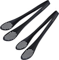 MSY BIGSUNNY Stainless Steel Buffet Tongs - Heavy Duty Kitchen Food Tong for Cooking and Serving (Black - 11" Serving Tongs)