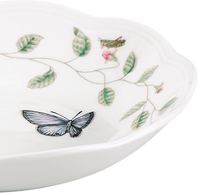 Lenox Butterfly Meadow Porcelain Pasta Bowl Set for 4, 20oz