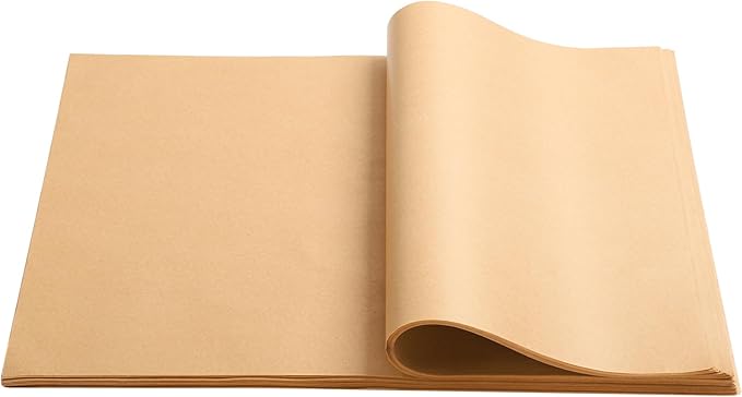 Beasea Parchment Paper Sheets for Baking, 200pcs 12x16 Inch Unbleached Precut Nonstick Heavy Duty Natural Parchment Baking Paper Sheets for Air Fryer Cooking, Grilling, Frying and Steaming