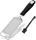 IQworks Handheld Cheese Grater - Mirror Stainless Steel Blades, Lightweight & Ultra-Smooth & Rustproof - Non-Slip Comfortable Handle for Parmesan, Mozzarella, Hard & Soft Cheeses - Dishwasher Safe