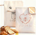Premium Beeswax Bread Bags for Sourdough with Wide Zipper Access, 2 Pack XL(13x17in) Reusable Organic Beeswax-Coated Linen Cotton Bread Bags for Homemade Bread, Keeps Bread Fresh Naturally