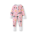 Little Sleepies Baby Pajamas, Pink Farm Animals, 6-12M