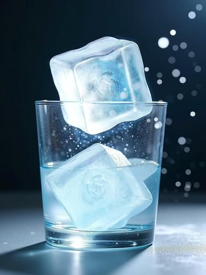 JunWondC Rose Ice Cube Mold, Silicone Ice Tray for Whiskey Cocktails
