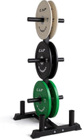 CAP 100lb Competition Olympic Bumper Plate Set with Storage Rack