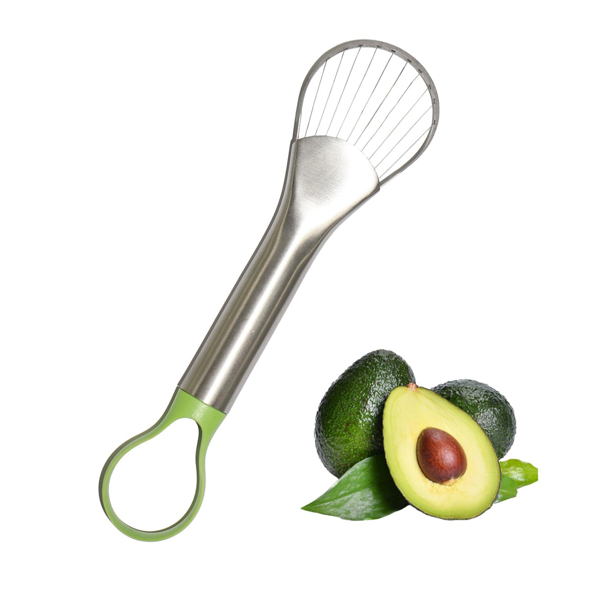QPQ 2-in-1 Avocado Slicer & Pitter, Stainless Steel Kitchen Tool
