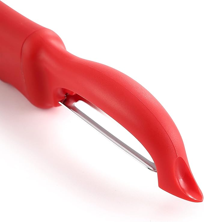 Spring Chef Swivel Vegetable Peeler with Ergonomic Handle, Set of 2, Red