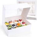 VGOODALL 12 Count Cupcake Boxes, 6 PCS Cupcake Container with Window