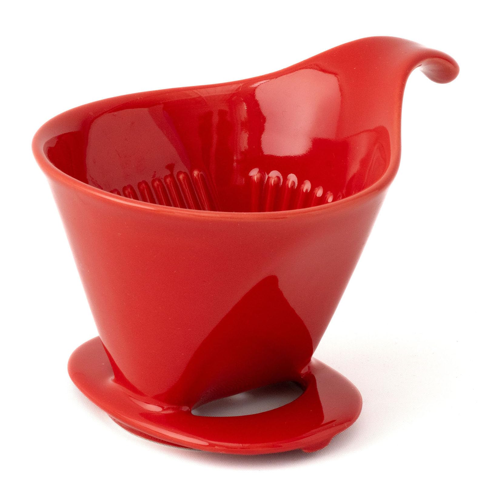 ZERO JAPAN - Bee House Pour Over Coffee Dripper - Ceramic Coffee Maker with Elegant Peek Hole, Drip Cone Brewer Coffee Gifts, Brewing Accessories - Tomato, Standar Size