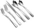 Lemeya 20 Pieces Silverware Set for 4,Heavy Duty 18/10 Stainless Steel Flatware Set with Forged Stand Knives,Modern Cutlery Utensil Set,Mirror Polished,Dishwasher Safe
