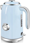 SUSTEAS 57oz Electric Kettle with Thermometer, Hot Water Pot, Blue