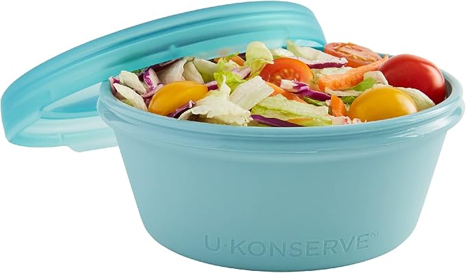 U-Konserve Platinum Silicone Food Container Bento Box 20 oz Seafoam
