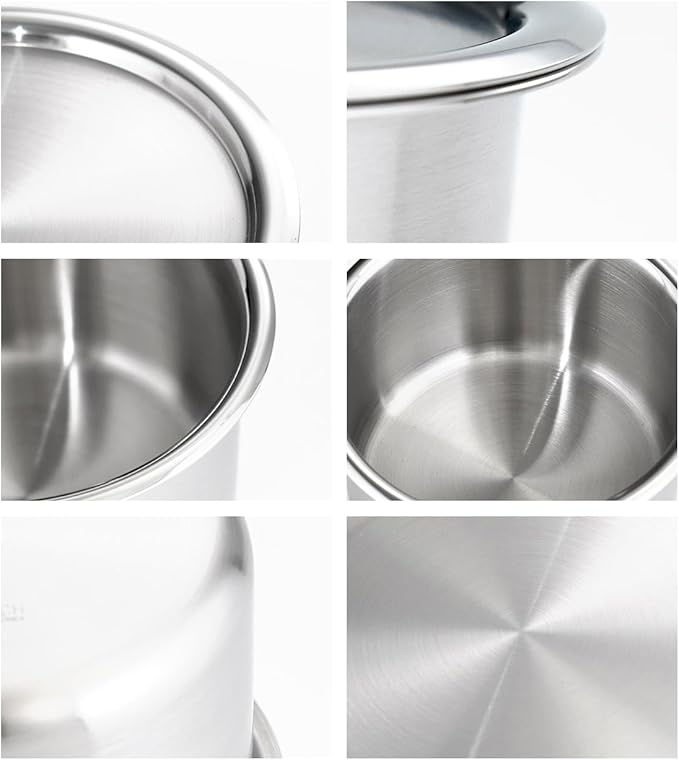 EVERSTEN CaKE 5PCS Stainless Steel Food Storage Containers With Lids 5PCS Canister Set Kitchen Appliances Dishwasher Safe Premium South Korea