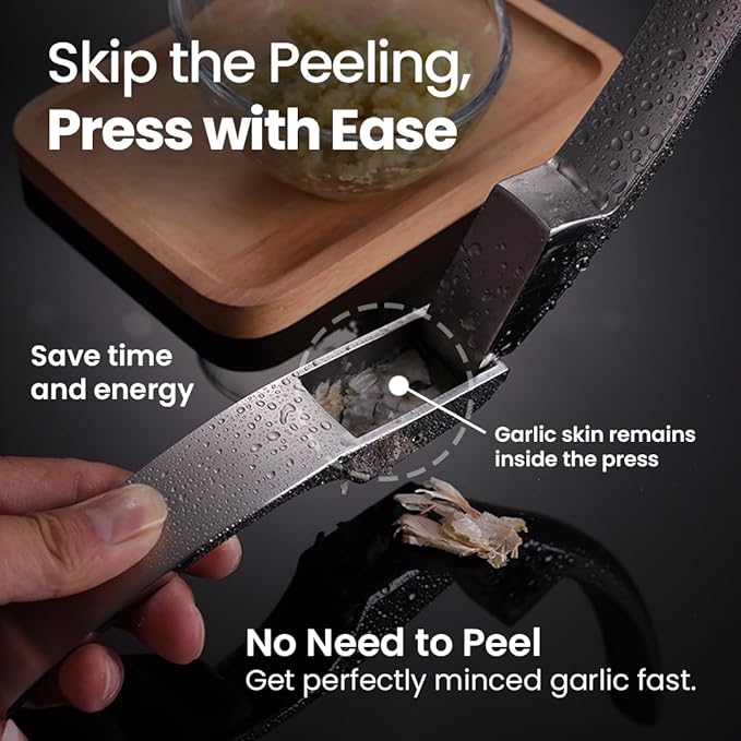 Gourmet Easy Lifetime Replace Garlic Press, No Need to Peel, Coarse Mince
