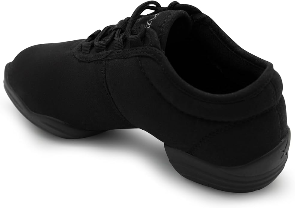Capezio womens Canvas Sneaker dance shoes, Black, 9 US