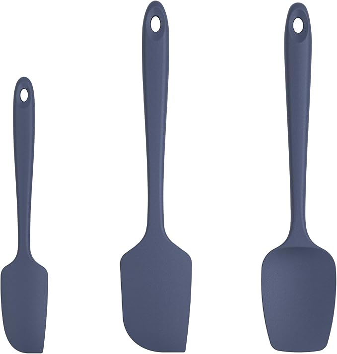 U-Taste Silicone Spatula Set, 600ºF High Heat Resistant, 3Pc, Midnight Blue