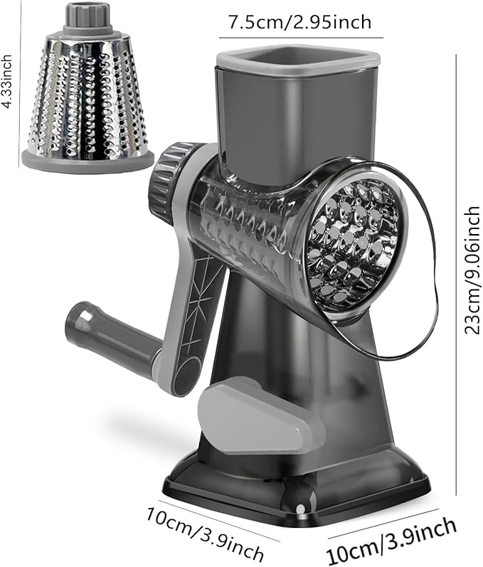 Dachenus Cheese Grater Rotary Cheese Grater,Versatile Cheese Shredder