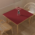 Zinkooat Faux Leather Table Cover,1.8mm Thick,40x40 Inch Table Protector,Table Protector for Dining Room Table,Dining Table Cover,Table Cover Protector.(Black+Wine Red,40x40)