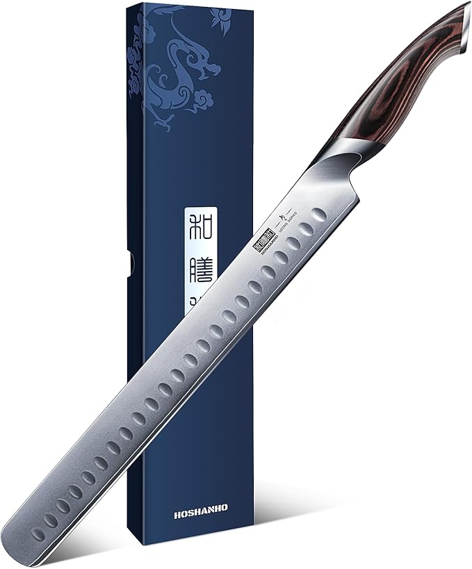 HOSHANHO Carving Knife 12 Inch, Razor Sharp Japanese Brisket Slicing Knife