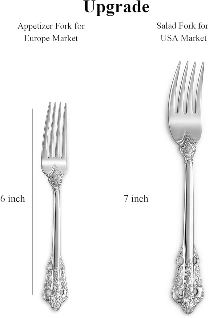 KEAWELL Luxury 20-Piece 18/10 Stainless Steel Flatware Set (Silver)
