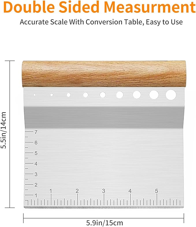 ALLTOP Dough Bench Scraper/Cutter/Chopper, 1 Pack