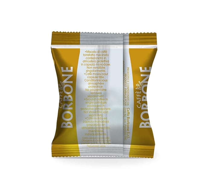 Caffè Borbone Miscela Oro Espresso Pods Compatible with Nespresso Original Machines, Dark Roast Gold Blend, 50 Count Espresso Coffee Pods