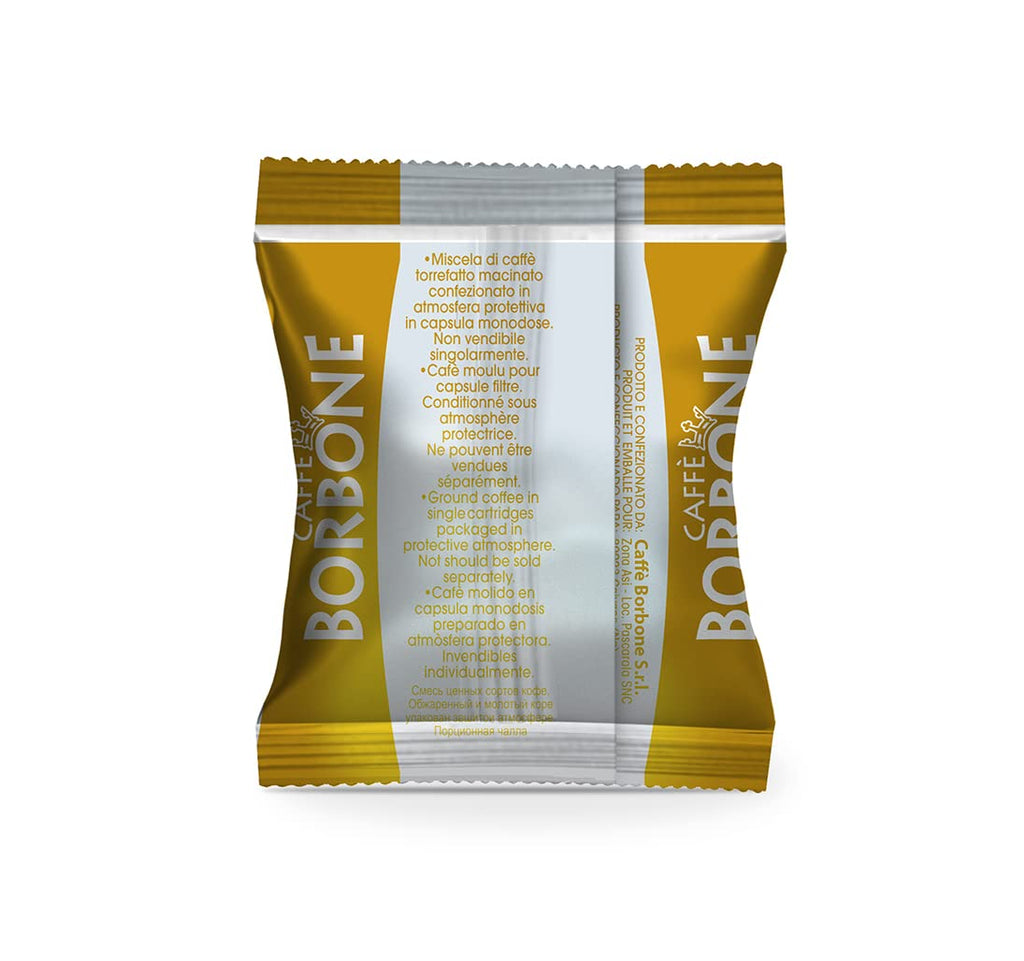 Caffè Borbone Miscela Oro Espresso Pods Compatible with Nespresso Original Machines, Dark Roast Gold Blend, 50 Count Espresso Coffee Pods