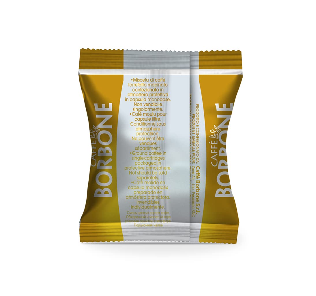 Caffè Borbone Miscela Oro Espresso Pods Compatible with Nespresso Original Machines, Dark Roast Gold Blend, 50 Count Espresso Coffee Pods