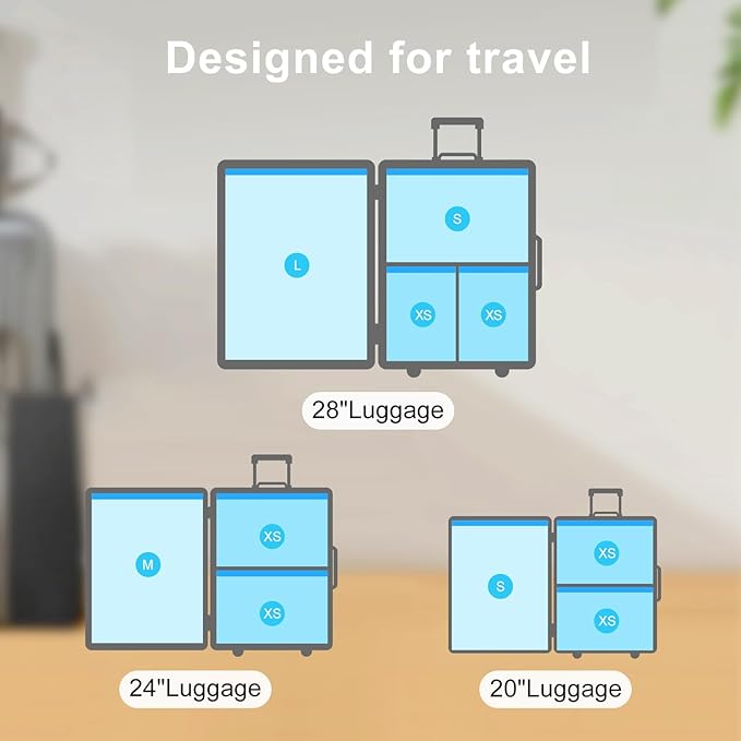 UPGOGO Vacuum Bags for Travel - Space Saver Combo 8 Pack