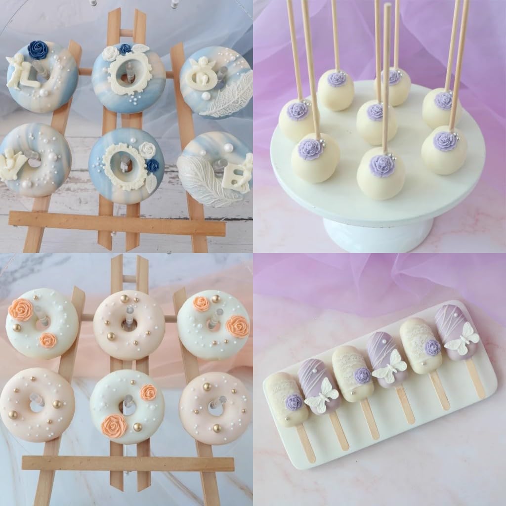 Roses Mold Flower Silicone Cake Molds for Chocolate Sugarcraft Fondant 2Pcs