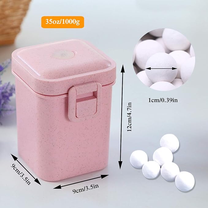 Hommtina 2.2Lb Ceramic Pie Weights Baking Beans Pie Crust Reusable 10mm Weights Natural Ceramic Stoneware with Wheat Straw Container (35 Oz Total) (Pink)
