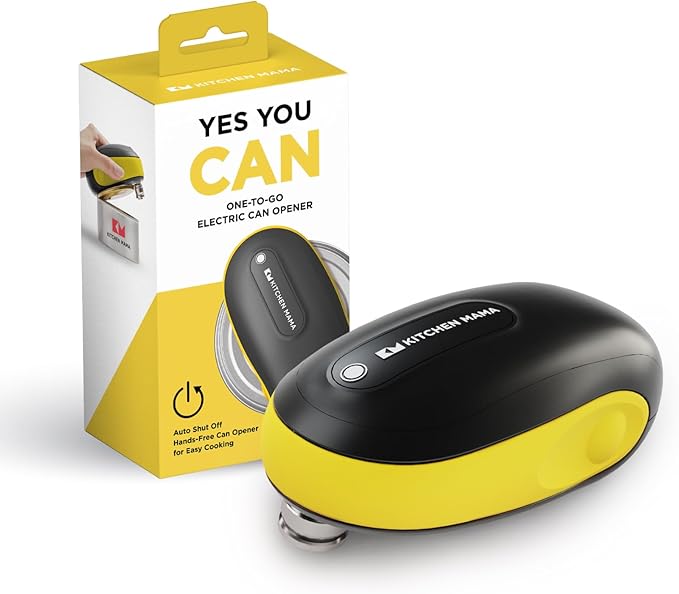 Kitchen Mama One-To-Go Electric Can Opener, Yellow