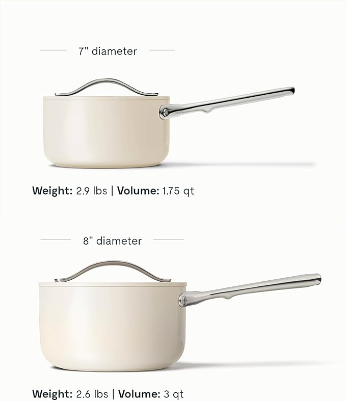 Caraway Non-Stick 1.75 qt Ceramic Sauce Pan with Lid