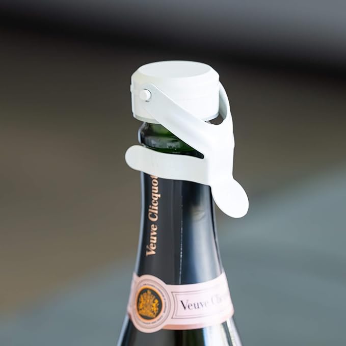 KLOVEO Champagne Stoppers - WAF Patented Seal - Made in Italy - White