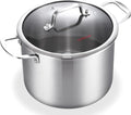 DELARLO Tri-ply Stainless Steel 6 Quart Heavy Duty Induction Stock Pot