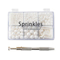 Kasvan Green Mix Sugar Sprinkles - Edible Candy Pearls with 4-Claw Sprinkle Pen,118g/4.16 Oz, Gift Box Pack, Baking Cake Decorations, Ice Cream Toppings and Cookie Decorating (Green)