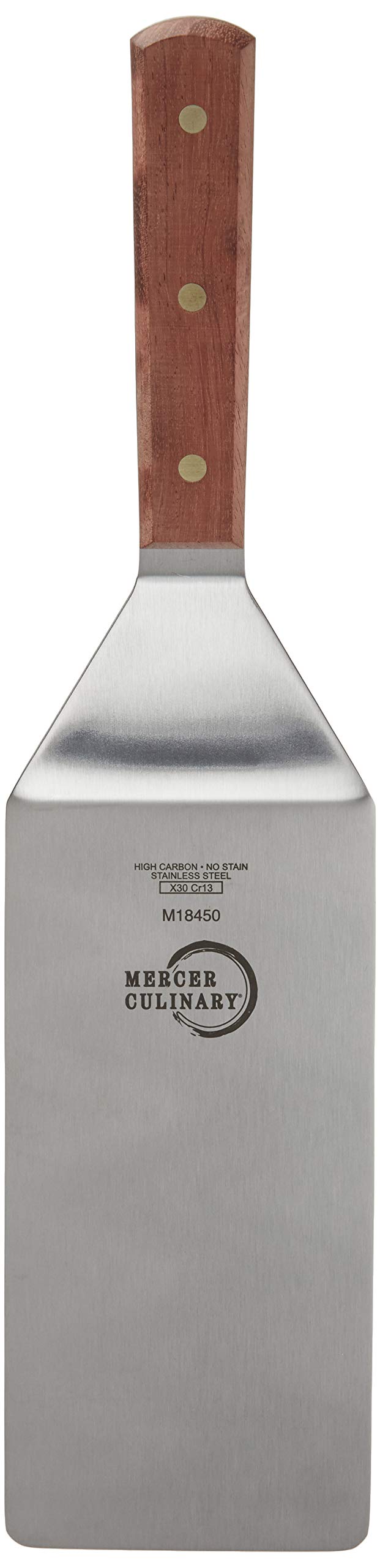 Mercer Culinary Praxis Rosewood Handle Heavy Duty Turner,Brown, 8" x 4"