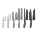 MasterChef Kitchen Knife Set with Covers, 6 Professional Chef Knives for Home Kitchens, Extra Sharp Cutting Stainless Steel Blades & Protective Sheaths, Soft-Touch Easy-Grip Handles, Earth Greys