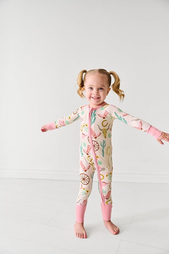 Little Sleepies Baby Pajamas, Pink Ready to Rodeo, 18-24 months