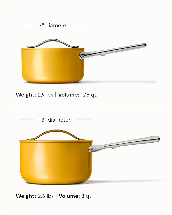 Caraway Non-Stick 1.75 qt Ceramic Sauce Pan with Lid