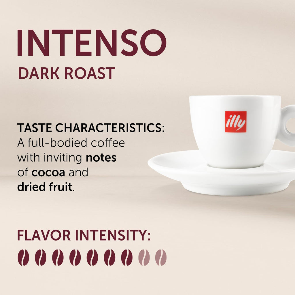 illy Ground Espresso Coffee, Intenso Dark Roast, 4.4 oz